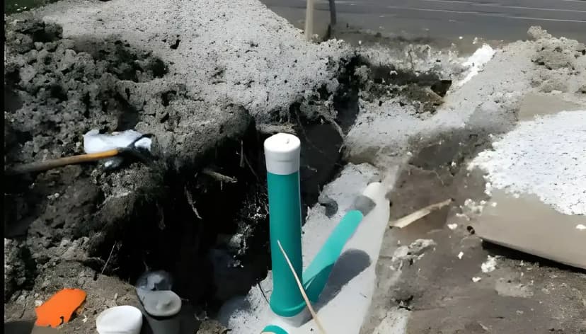 sewer cleanout installation