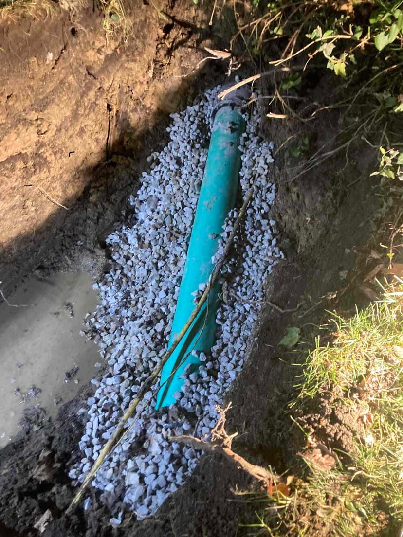 gas line cross-bored through sewer line