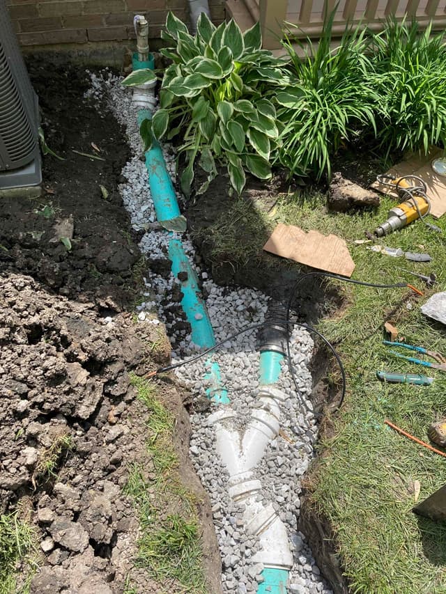 sump line installation