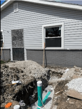 Sewer Line Repair with Excavation and PVC Installation