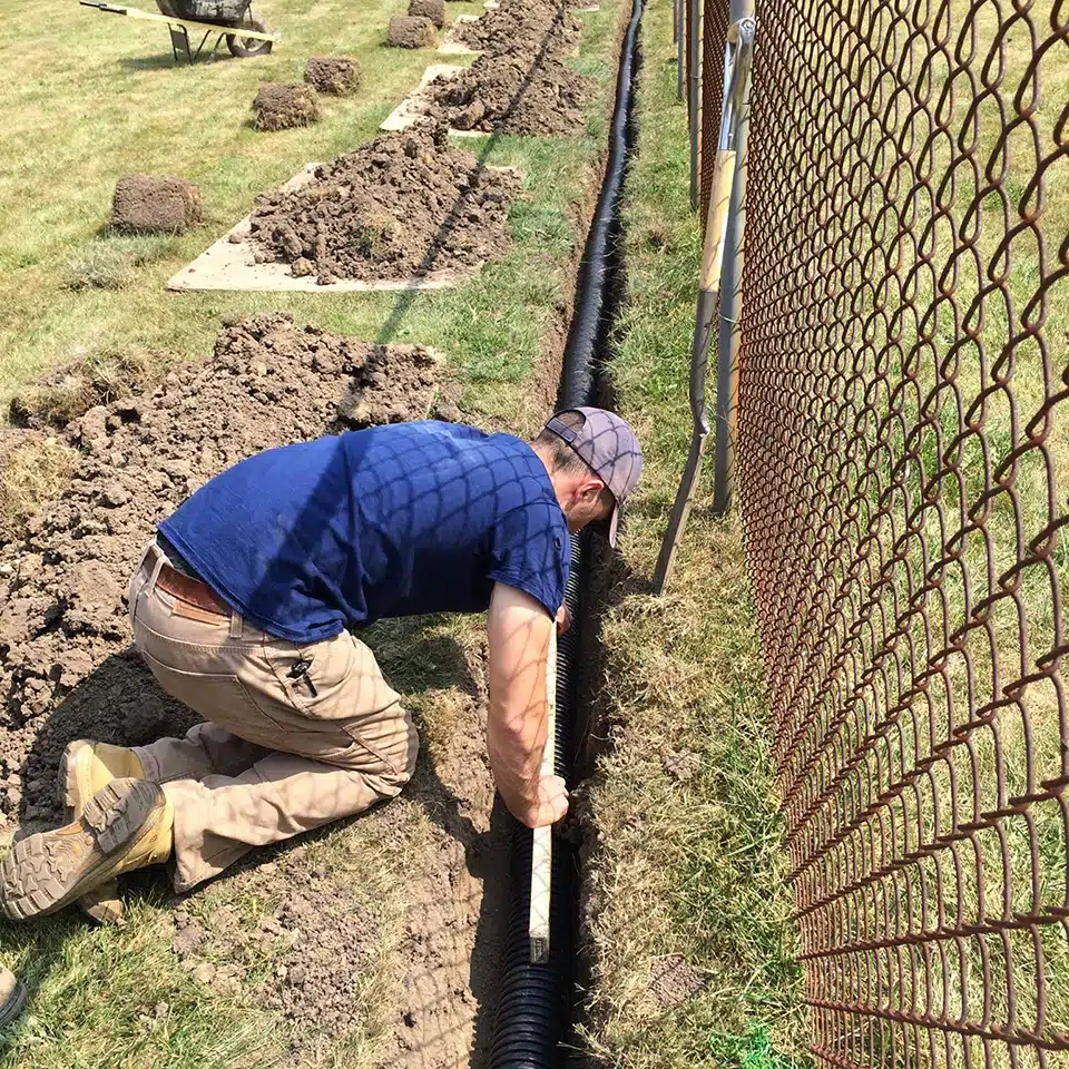 Reid & Pederson sewer line installation in Crete, IL.