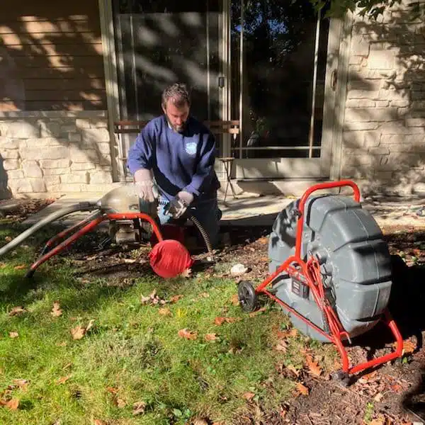 Drain rodding in Crete, IL.