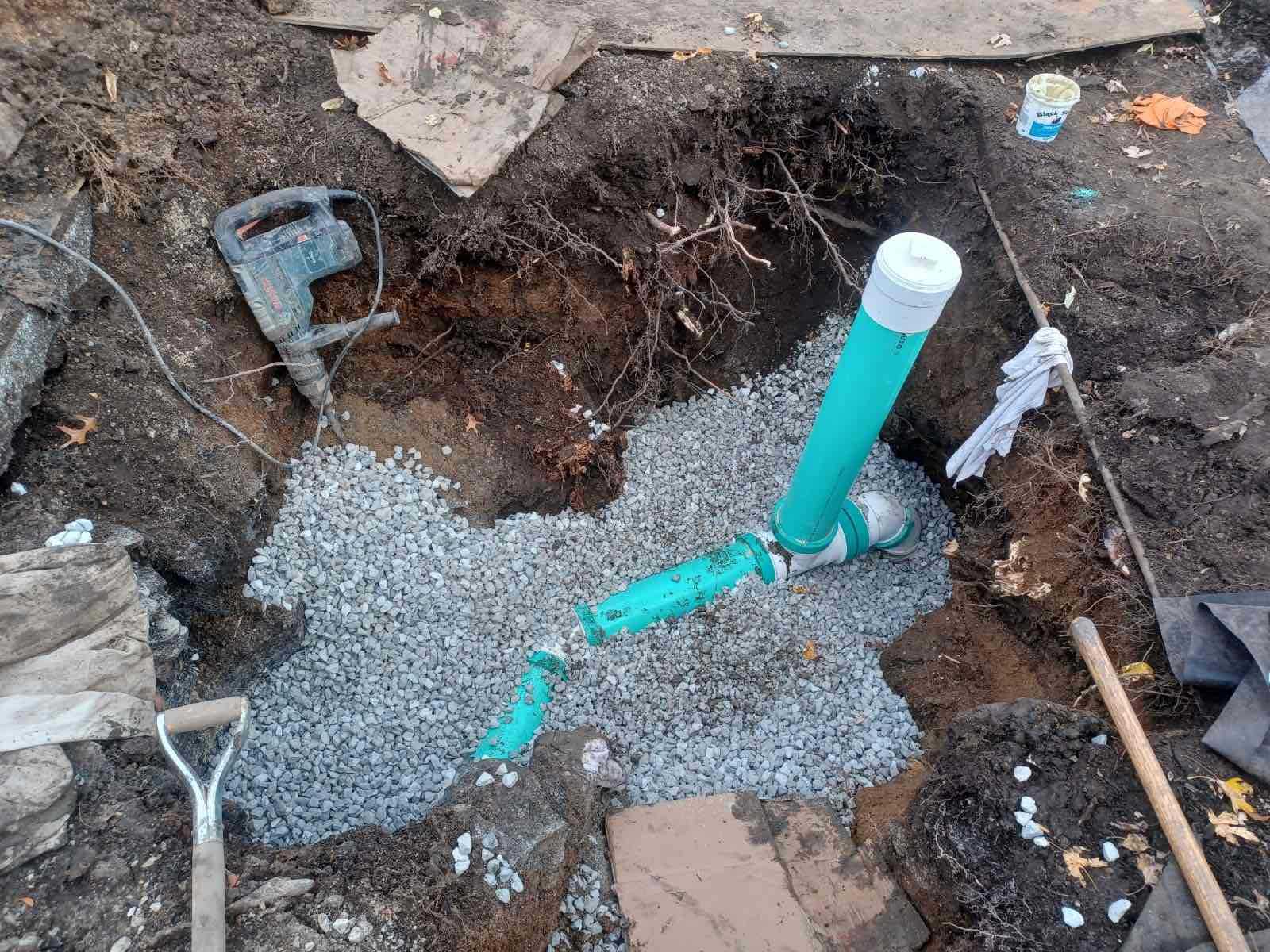 new sewer cleanout