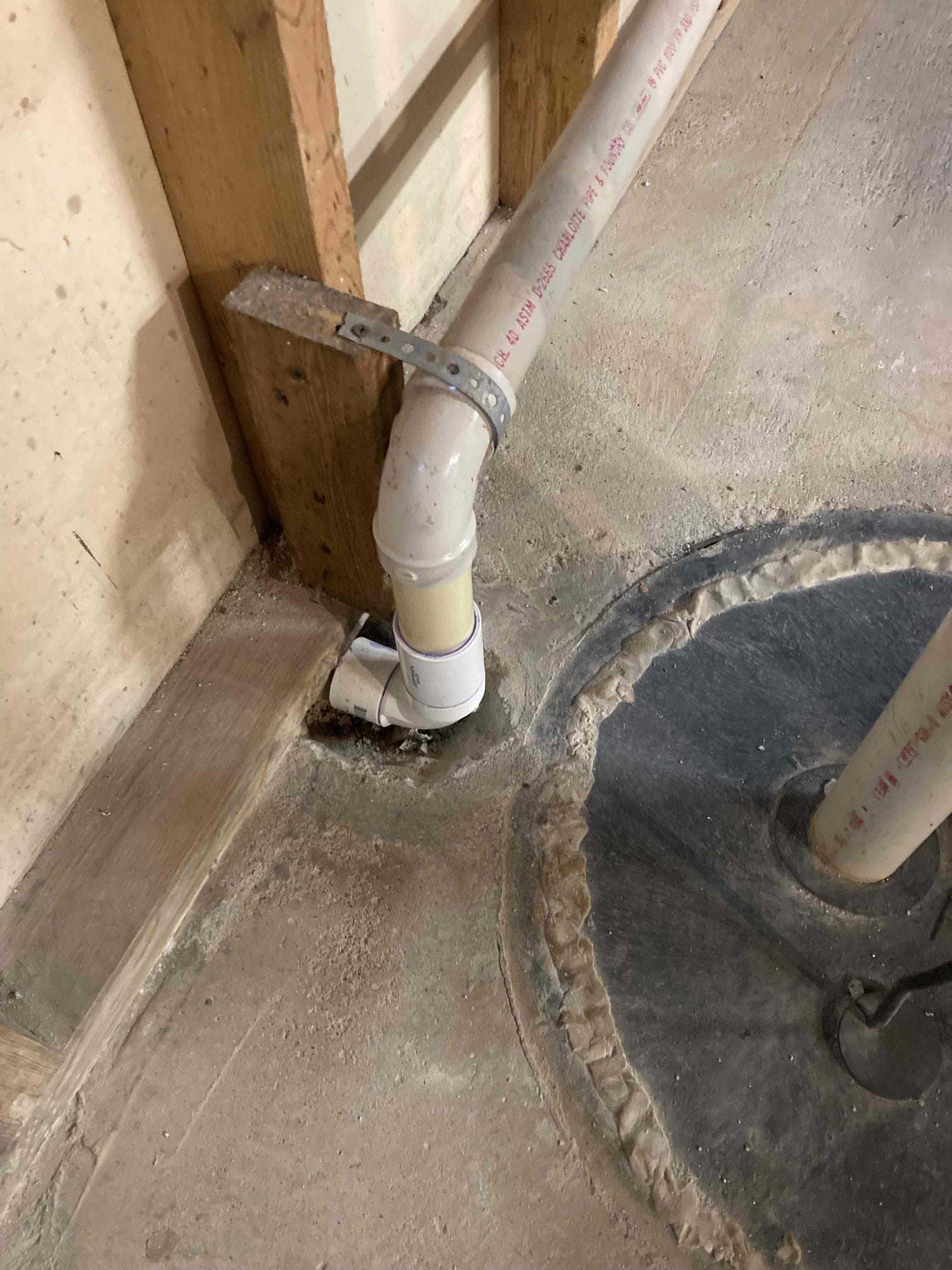 rerouted overhead sewer line