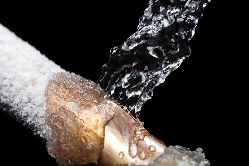 burst frozen pipe