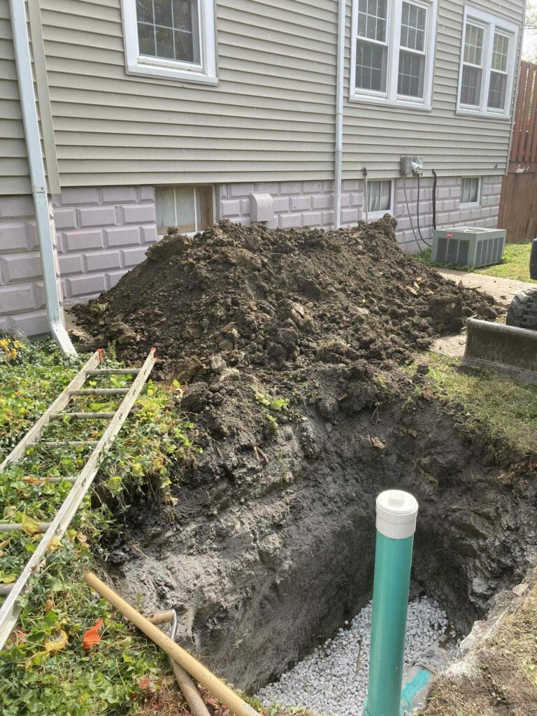 new sewer cleanout