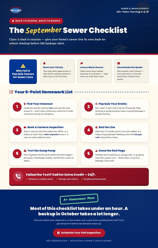 september sewer checklist infographic