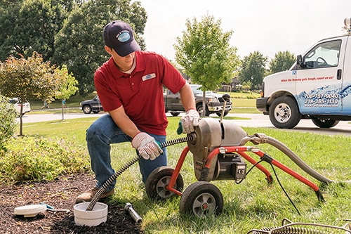 schererville sewer technician rodding sewer