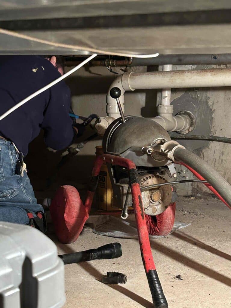 Sewer Backing Up in Crawl Space, Chicago Heights, Illinois