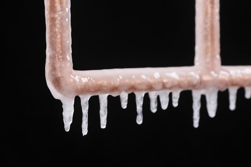 frozen pipe in crete, il